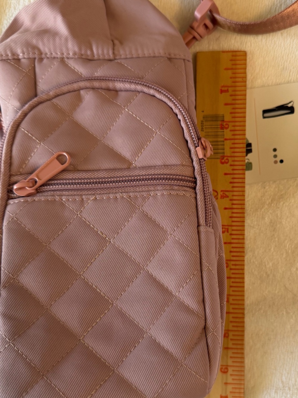 Quilted Crossbody Water bottle Sling Bag - light purple - Picture 5 of 10